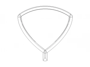 Wireframe Shape Reuleaux Tetrahedron 3D Print Model