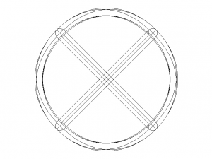 Wireframe Shape Reuleaux Tetrahedron 3D Print Model
