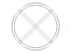 Wireframe Shape Reuleaux Tetrahedron 3D Print Model