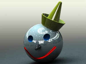 Jack in the Box Head 3D Print Model