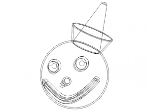 Jack in the Box Head 3D Print Model