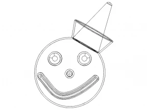 Jack in the Box Head 3D Print Model