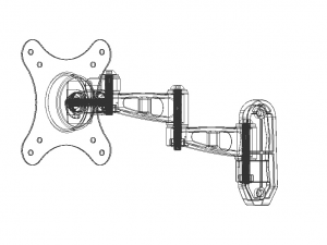 Adjustable Swivel Monitor Mounts Modelo 3D