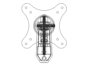 Adjustable Swivel Monitor Mounts Modelo 3D