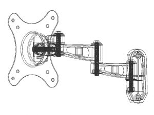 Adjustable Swivel Monitor Mounts Modelo 3D