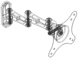 Adjustable Swivel Monitor Mounts Modelo 3D