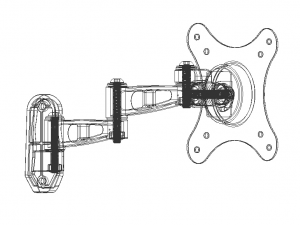 Adjustable Swivel Monitor Mounts Modelo 3D