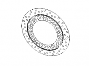 Front Brake Disc Rotor for Honda CBF250 3D-Modell
