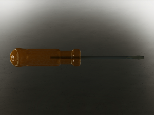 Flat Tip Screw Driver 2mm x 130mm Overall 3D Model