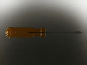 マイナスドライバー 全長2mm&times;130mm 3Dモデル