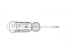 マイナスドライバー 全長2mm&times;130mm 3Dモデル