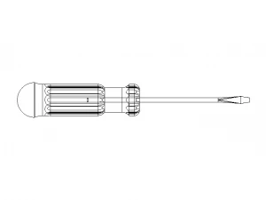 マイナスドライバー 全長2mm&times;130mm 3Dモデル