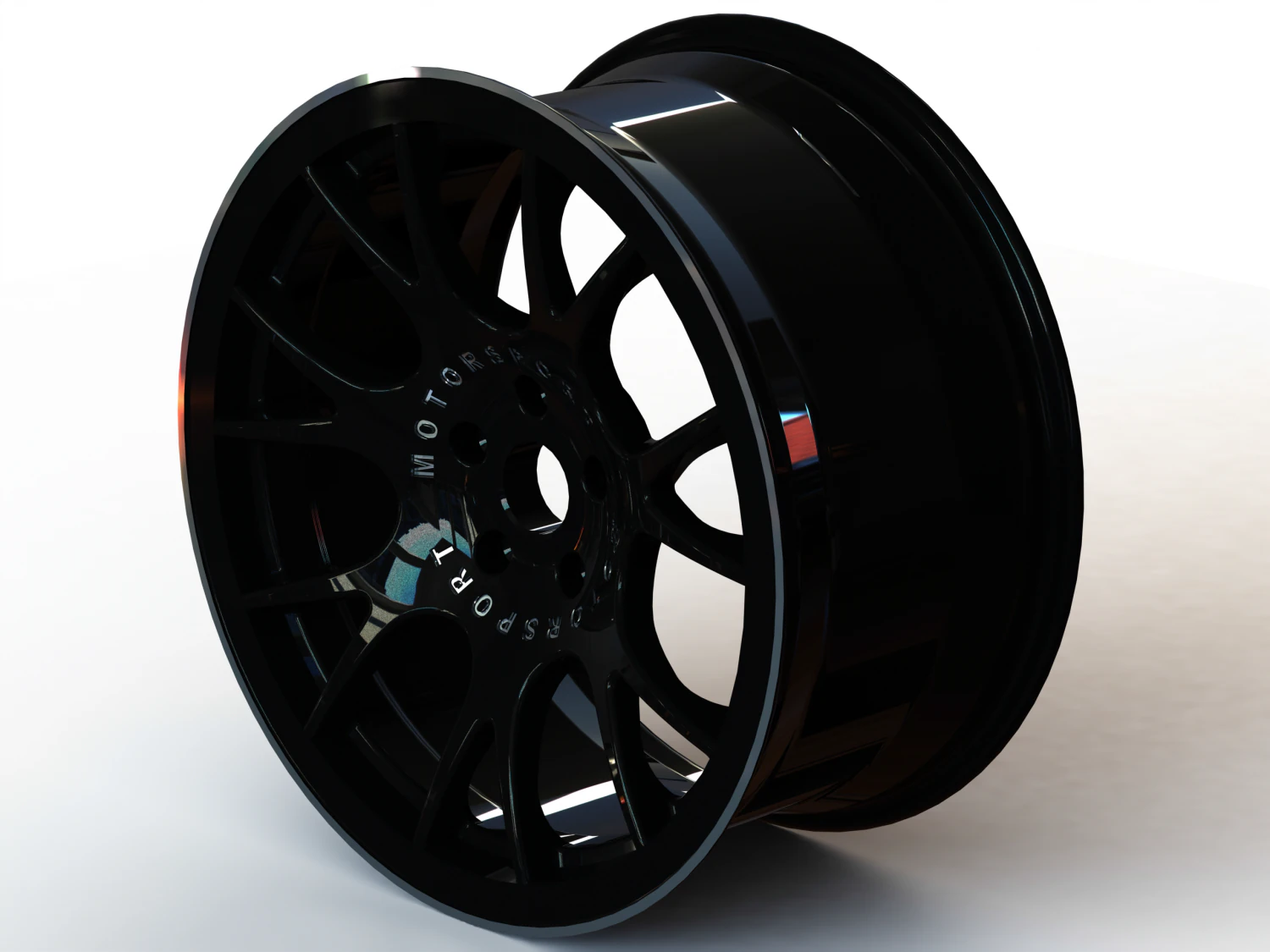 BBS CH-R Black Wheel with Painted Finish Rim 19 inches 3D Model .c4d .max .obj .3ds .fbx .stl .blend 