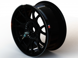 BBS CH-R Black Wheel with Painted Finish Rim 19 inches 3D Model