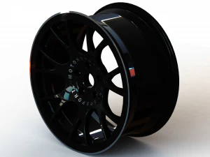 BBS CH-R Schwarzes Rad mit lackierter Felge, 19 Zoll 3D Modell