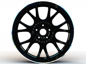BBS CH-R Black Wheel with Painted Finish Rim 19 inches 3D 모델