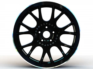 BBS CH-R Black Wheel with Painted Finish Rim 19 inches 3D Model