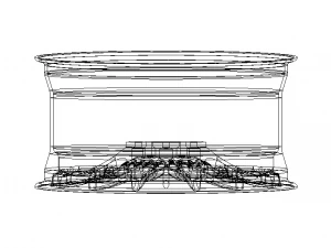 BBS CH-R Black Wheel with Painted Finish Rim 19 inches 3D Model