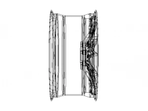 BBS CH-R Black Wheel with Painted Finish Rim 19 inches 3D Model