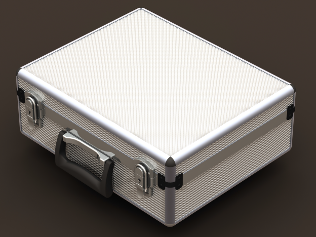 Tool Case Aluminium Radiused Edges 3D Model .c4d .max .obj .3ds .fbx .stl .blend 