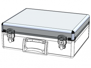 Tool Case Aluminium Radiused Edges 3D Model