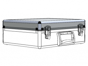 Tool Case Aluminium Radiused Edges 3D Model