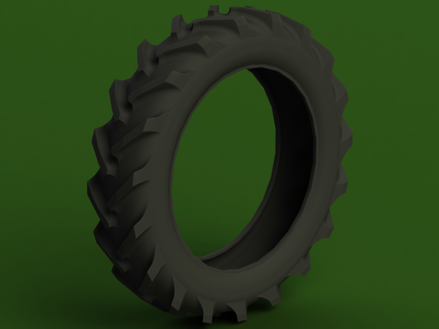 Field Road Rear Tractor Tires 3D Модель .c4d .max .obj .3ds .fbx .stl .blend 