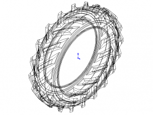 Field Road Rear Tractor Tires 3D Модель
