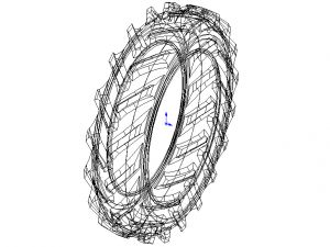 Field Road Rear Tractor Tires 3D Модель