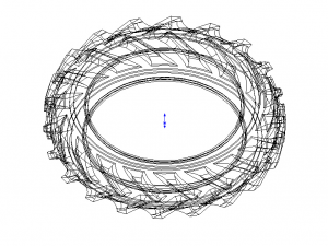 Field Road Rear Tractor Tires 3D Модель