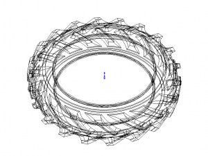 Field Road Rear Tractor Tires 3D Модель