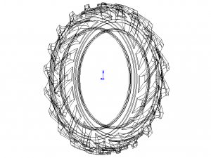 Field Road Rear Tractor Tires 3D Модель