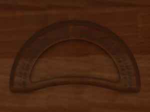 180 Degree Protractor 15cm 3D Model