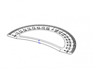 180 Degree Protractor 15cm Model 3D