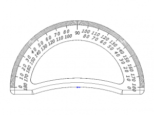 180 Degree Protractor 15cm Model 3D