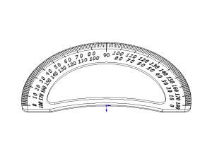 180 Degree Protractor 15cm Model 3D