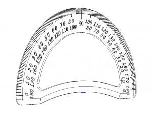 180 Degree Protractor 15cm Model 3D