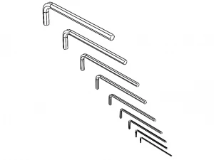 Hex Keys - Long Series Metric 3D Model
