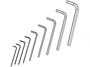 Hex Keys - Long Series Metric 3D Model