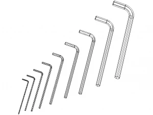 Hex Keys - Long Series Metric 3D Model