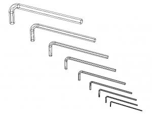 Hex Keys - Long Series Metric Modelo 3D