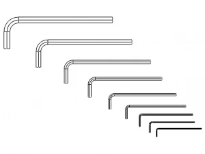Hex Keys - Long Series Metric 3D Model