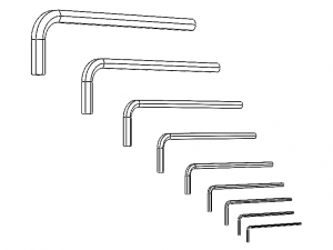 Hex Keys - Long Series Metric Modelo 3D