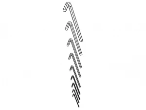 Hex Keys - Long Series Metric 3D Model