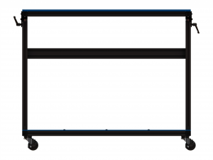 Aluminum Stand Up Desk Two Shelf 3D Model