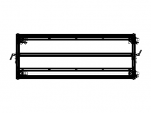 Aluminum Stand Up Desk Two Shelf 3D Model