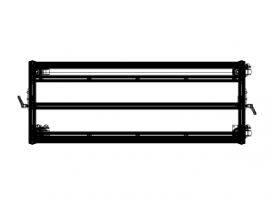 Aluminum Stand Up Desk Two Shelf 3D Model