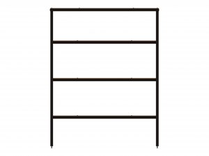 4-Tier Aluminum Storage Shelving Unit Model 3D