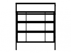 4-Tier Aluminum Storage Shelving Unit Model 3D