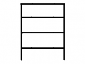 4-Tier Aluminum Storage Shelving Unit Model 3D